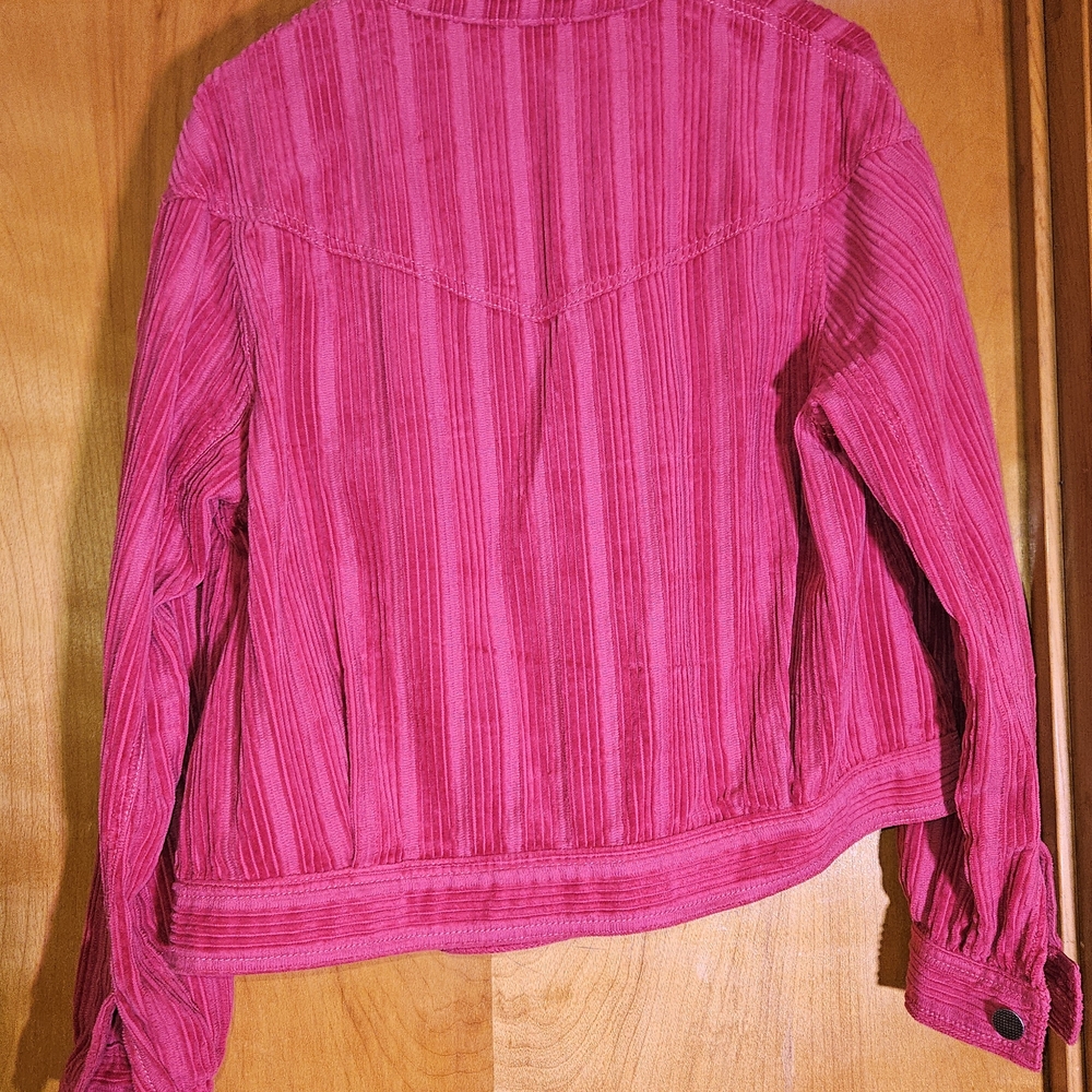 CAbi Fuchsia Corduroy Jean Jacket - Picture 3 of 5